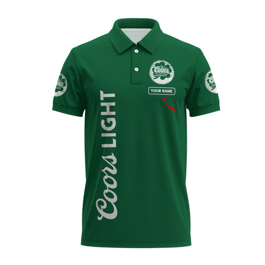 Personalized Coors Light St Patrick's Day Polo Shirt - Flexiquor.com