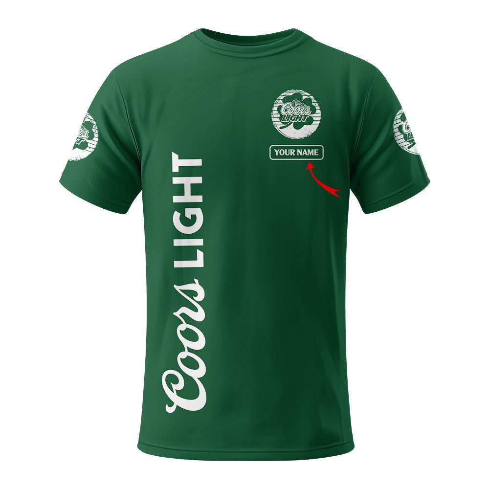 Personalized Coors Light St Patrick's Day T-Shirt - Flexiquor.com