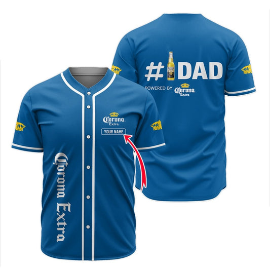 Personalized Corona Extra Happy Father's Day Baseball Jersey - Flexiquor.com