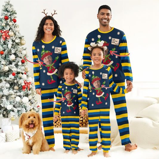 Personalized Face Corona Extra Make Christmas Drink Again Family Pajamas Set - Flexiquor.com