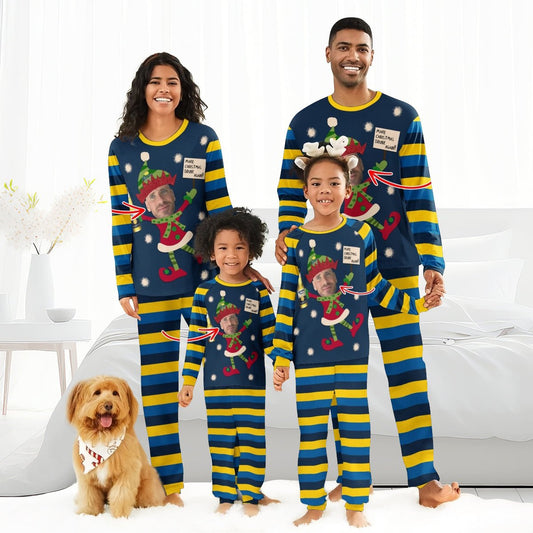 Personalized Face Corona Extra Make Christmas Drink Again Family Pajamas Set - Flexiquor.com