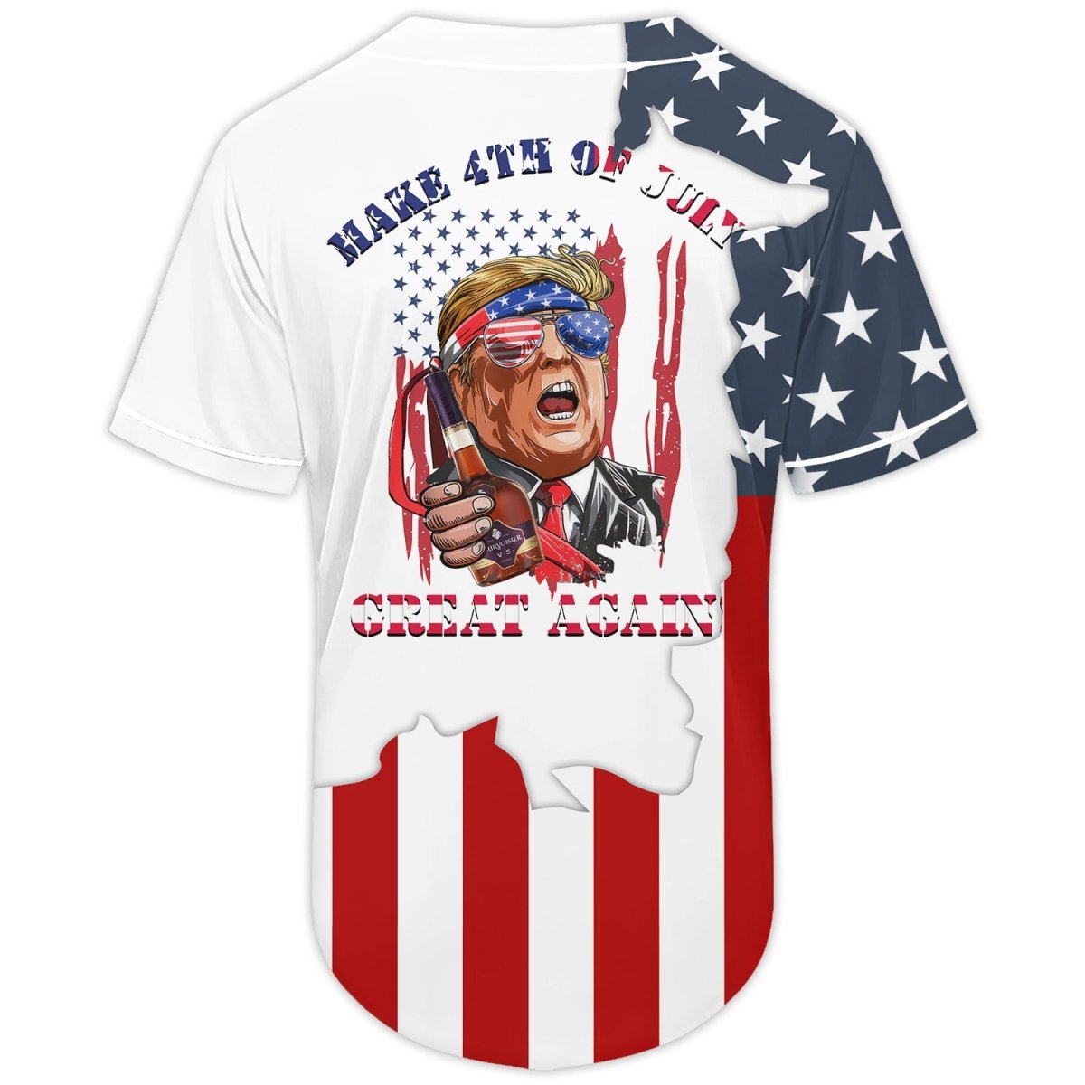 Personalized Courvoisier Donald Trump Independence Day Baseball Jersey - Flexiquor.com