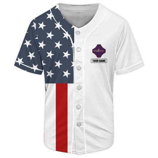 Personalized Courvoisier Donald Trump Independence Day Baseball Jersey