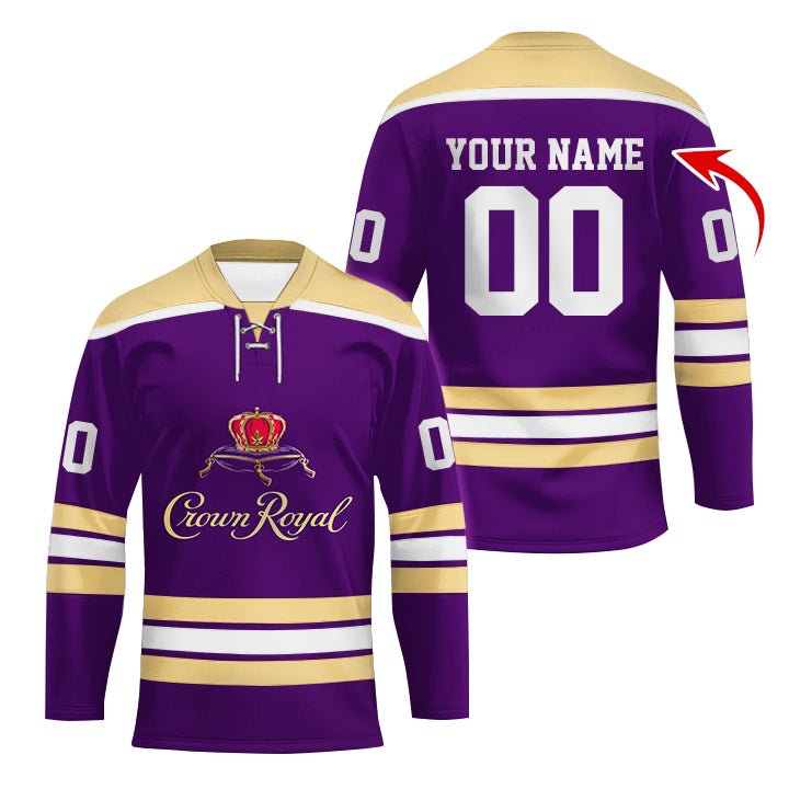 Personalized Crown Royal Color Stripe Hockey Jersey - Flexiquor.com