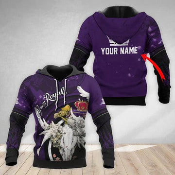 Personalized Crown Royal Deer Skull With Mushrooms Hoodie & Zip Hoodie - Flexiquor.com