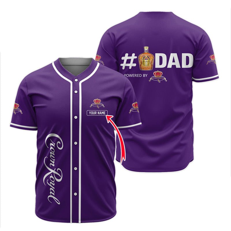 Personalized Crown Royal Happy Father's Day Baseball Jersey - Flexiquor.com