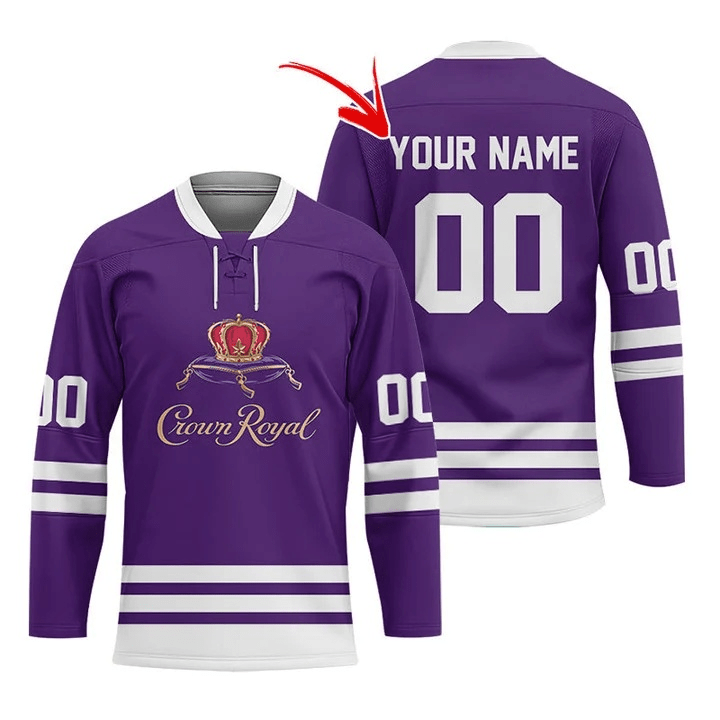 Personalized Crown Royal Stripe Hockey Jersey - Flexiquor.com