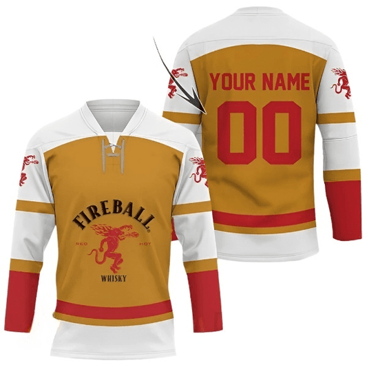 Personalized Fireball Hockey Jersey - Flexiquor.com