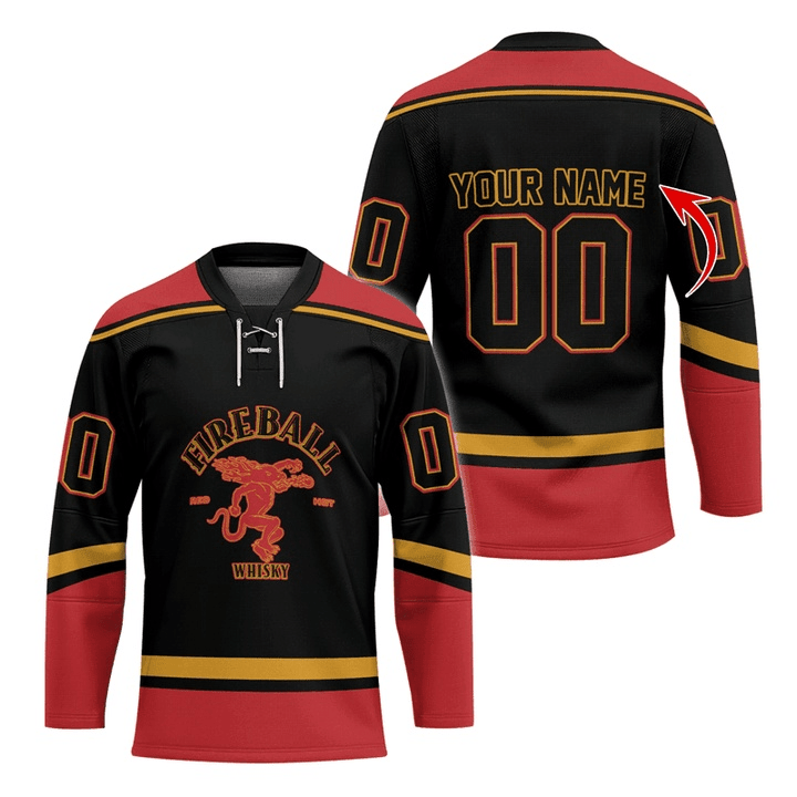 Personalized Fireball Hockey Jersey - Flexiquor.com