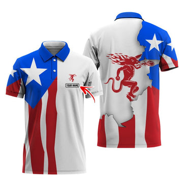 Personalized Fireball Puerto Rico Polo Shirt - Flexiquor.com