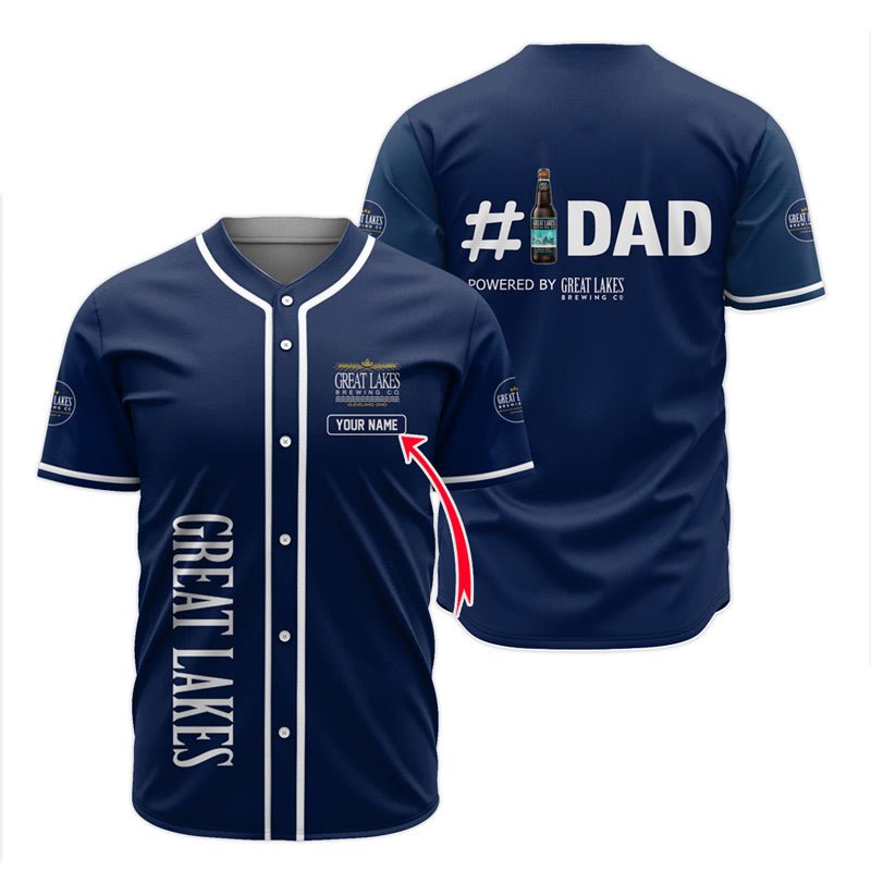 Personalized Great Lakes Happy Father's Day Baseball Jersey - Flexiquor.com