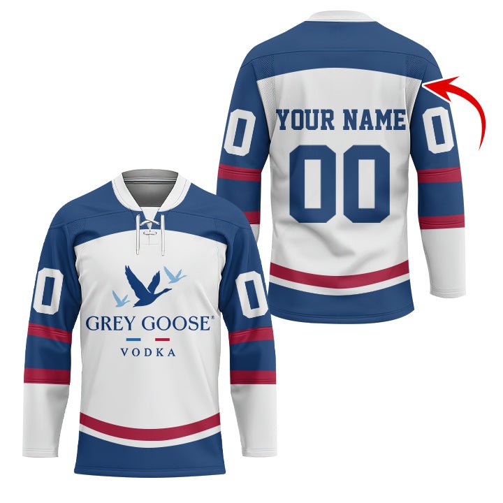 Personalized Grey Goose Hockey Jersey - Flexiquor.com