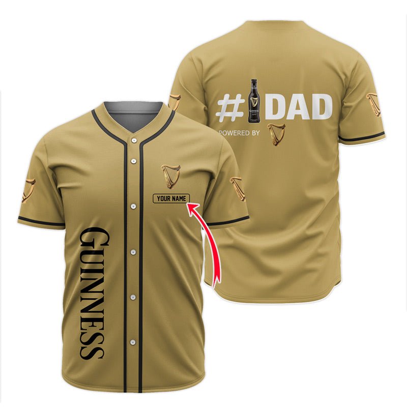 Personalized Guinness Happy Father's Day Baseball Jersey - Flexiquor.com