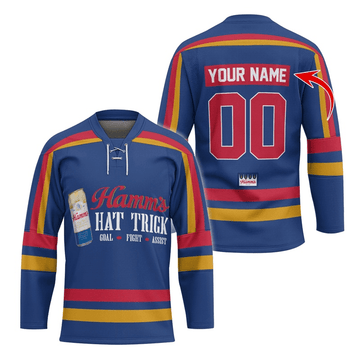 Personalized Hamm's Hat Trick Hockey Jersey - Flexiquor.com