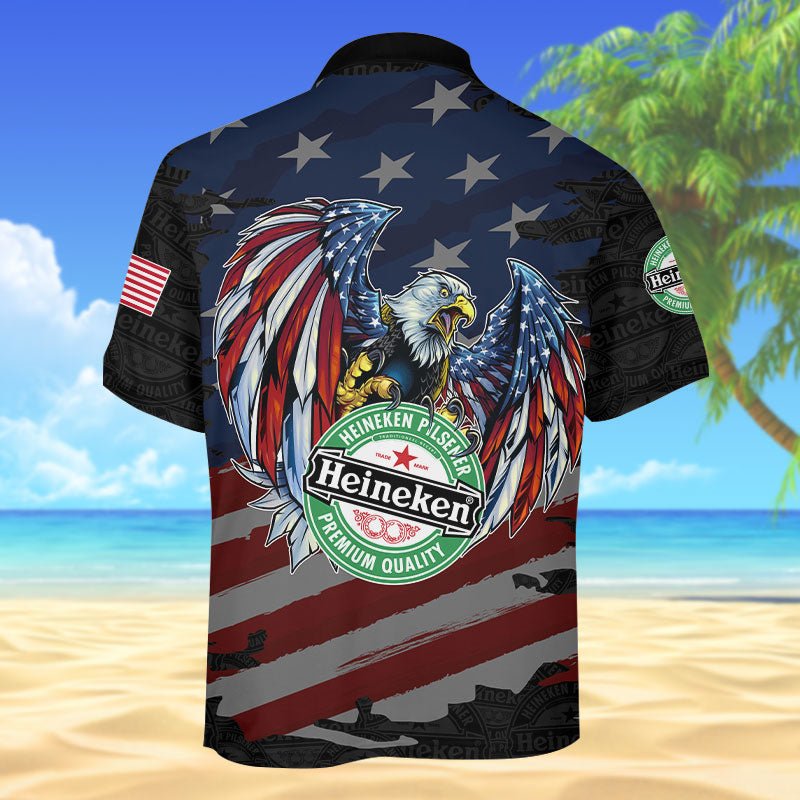 Personalized Heineken Freedom Eagle Polo Shirt - Flexiquor.com