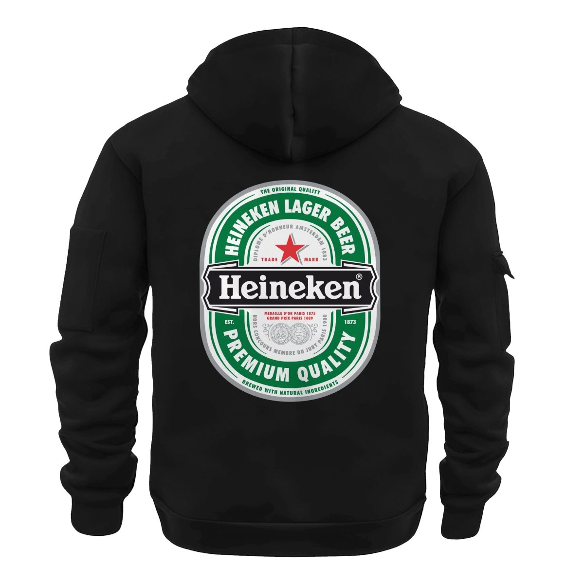 Personalized Heineken Half Zip Hooded Sweatshirt - Flexiquor.com