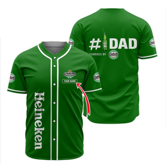 Personalized Heineken Happy Father's Day Baseball Jersey - Flexiquor.com