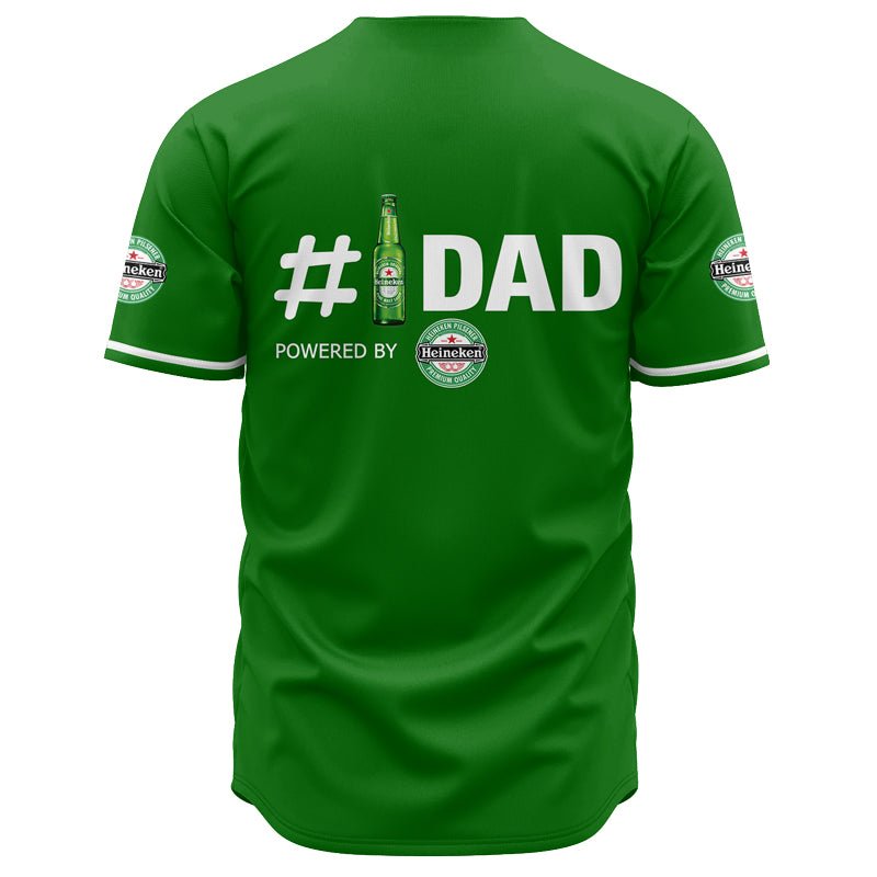 Personalized Heineken Happy Father's Day Baseball Jersey - Flexiquor.com