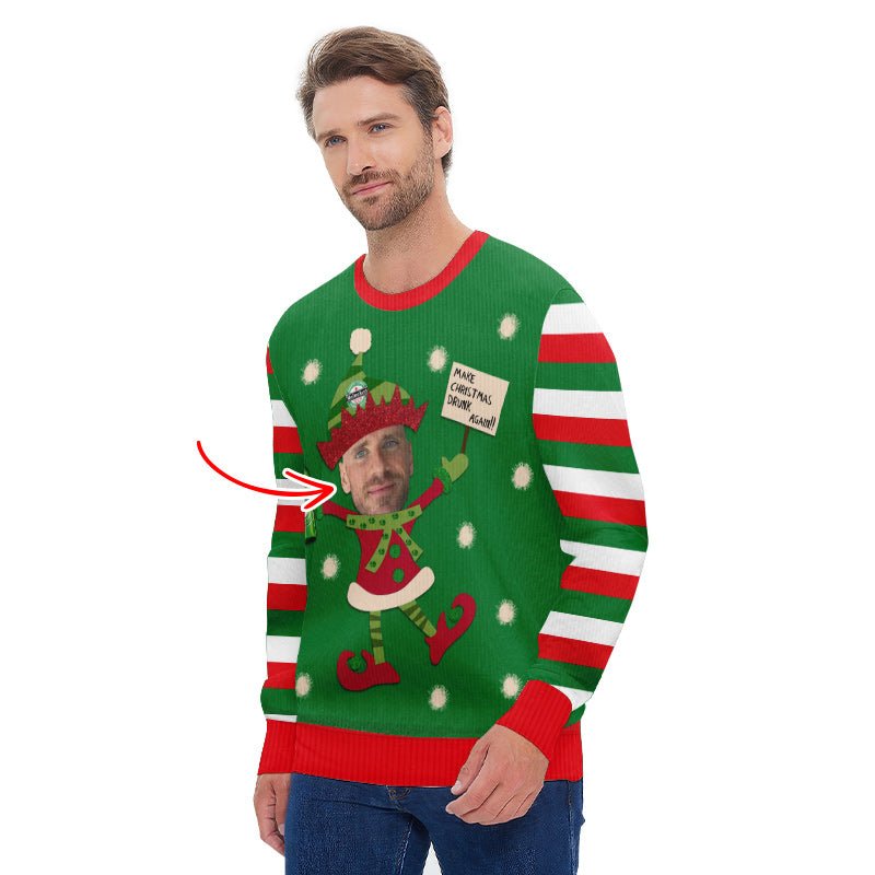Personalized Heineken Make Christmas Drunk Again Ugly Sweater - Flexiquor.com