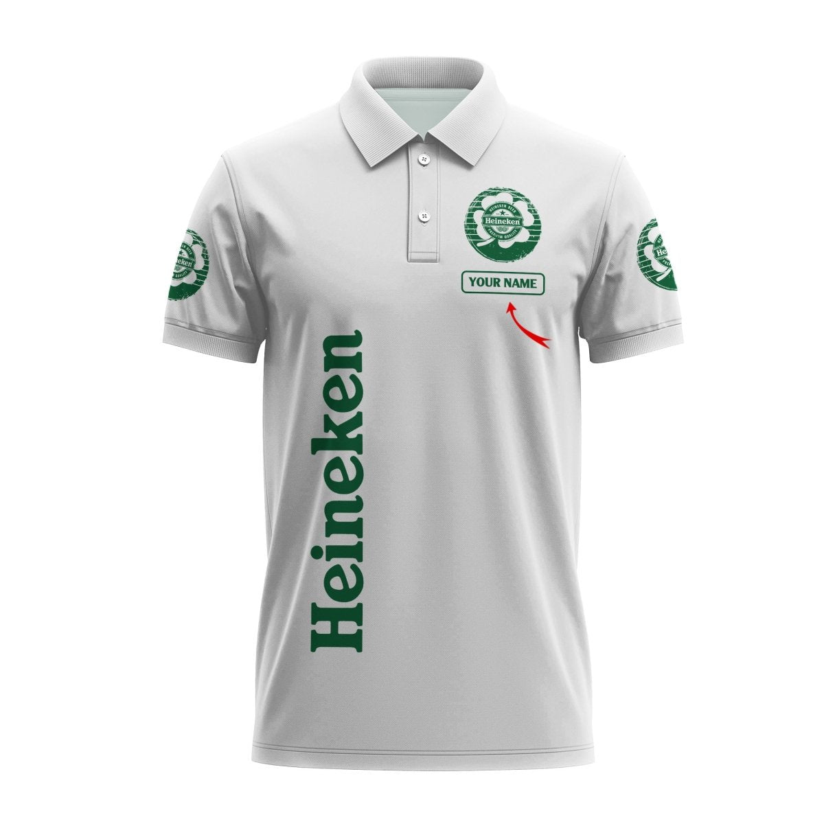 Personalized Heineken St Patrick's Day Polo Shirt - Flexiquor.com