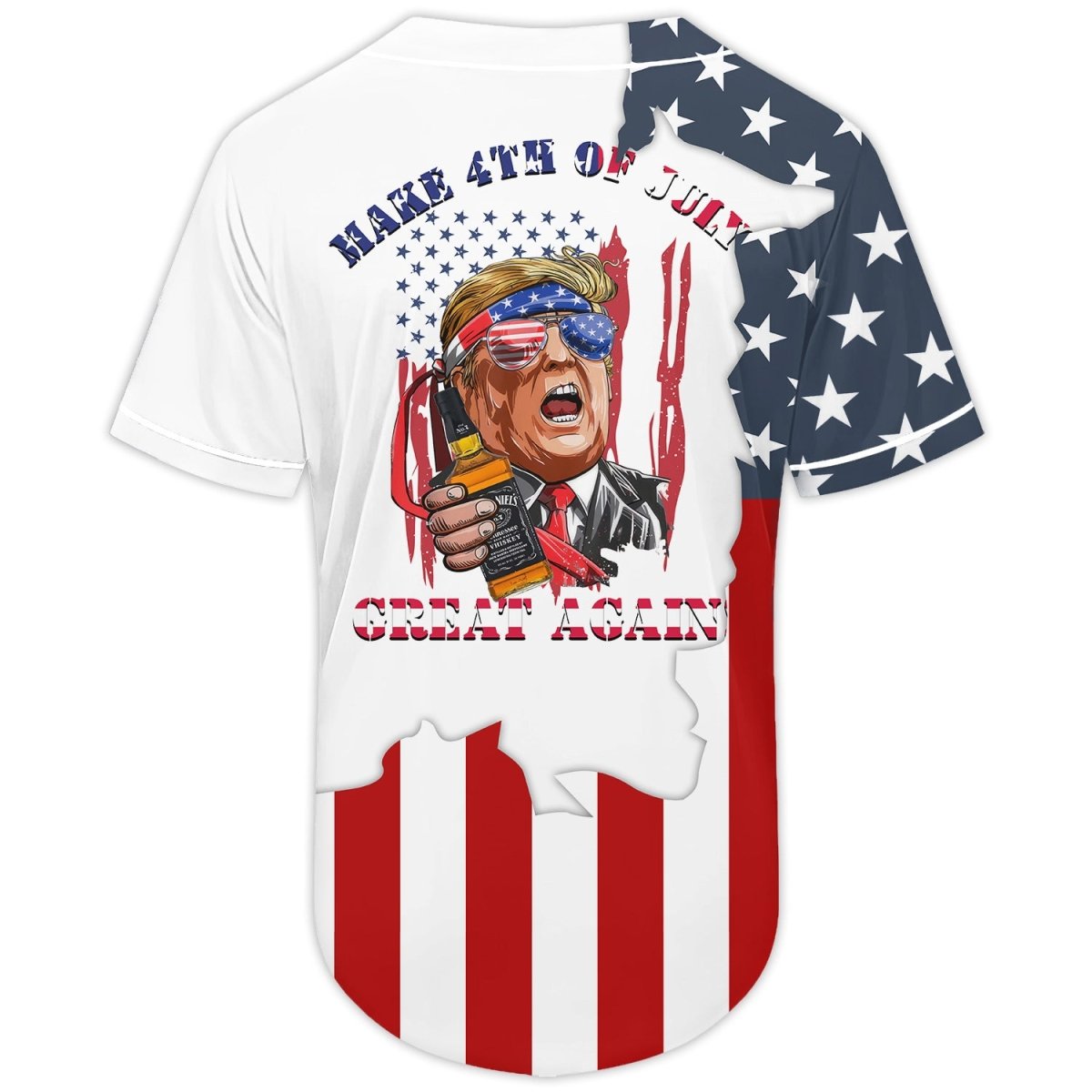 Personalized Jack Daniel's Donald Trump Independence Day Baseball Jersey - Flexiquor.com