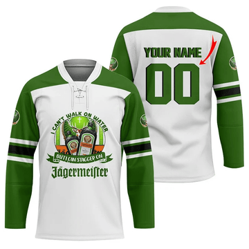 Personalized Jagermeister Can Stagger On Hockey Jersey - Flexiquor.com