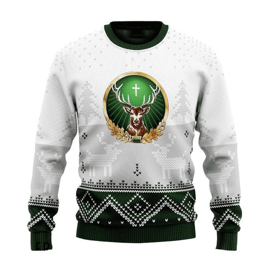 Personalized Jagermeister Winter Reindeer Ugly Sweater - Flexiquor.com