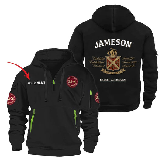 Personalized Jameson Half Zip Hooded Sweatshirt - Flexiquor.com