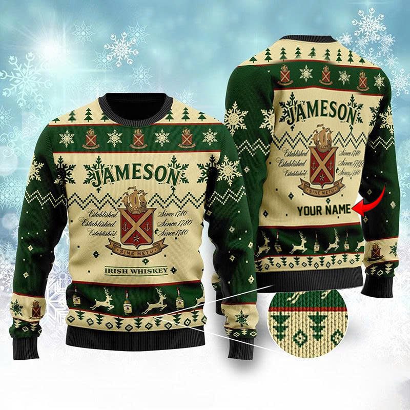 Personalized Jameson Irish Whiskey Sweater - Flexiquor.com