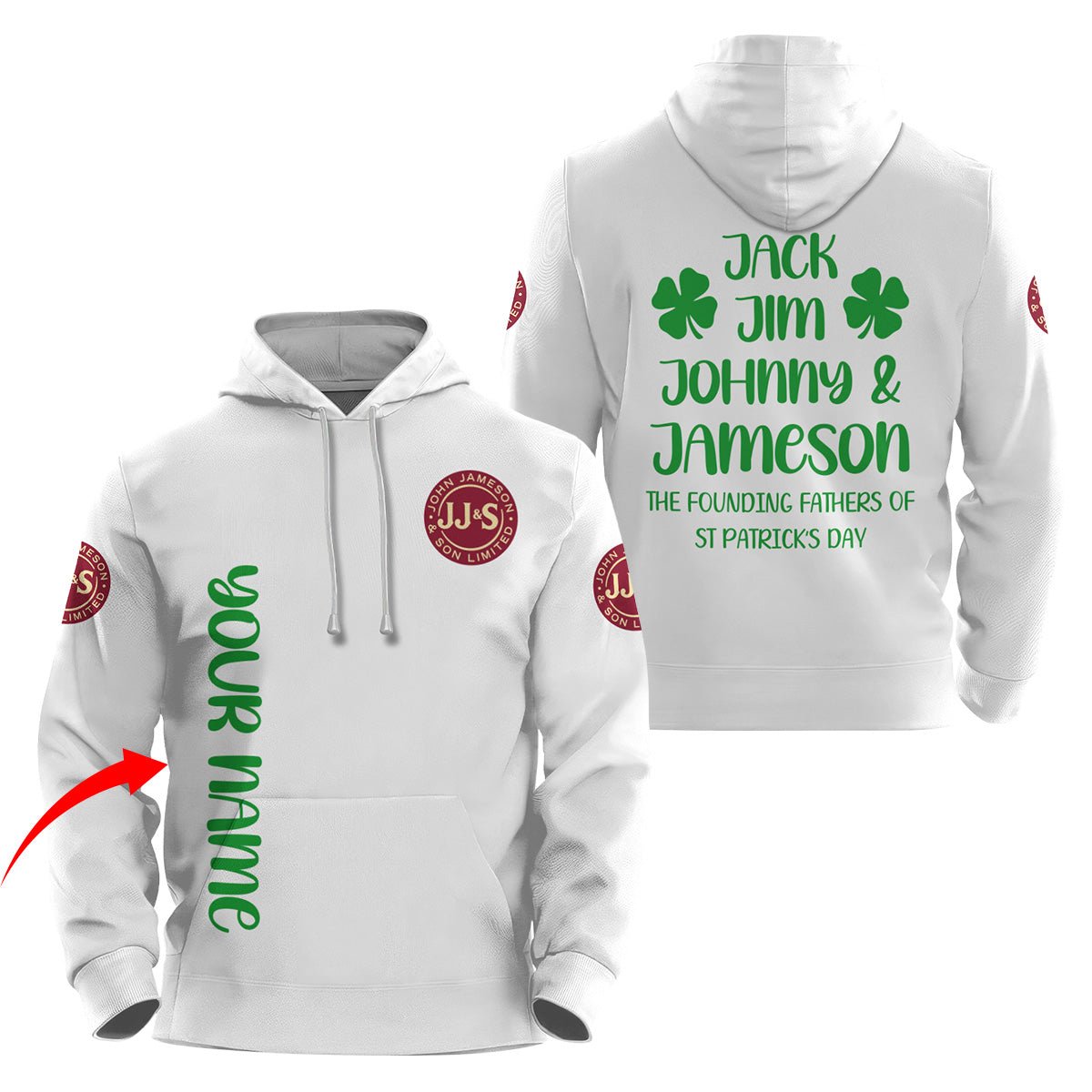 Personalized Jameson Jack Jim Johnny Hoodie & Zip Hoodie - Flexiquor.com