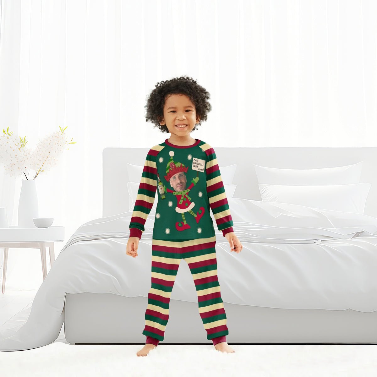 Personalized Face Jameson Make Christmas Drink Again Family Pajamas Set - Flexiquor.com