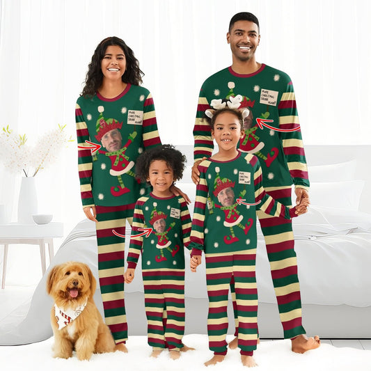 Personalized Face Jameson Make Christmas Drink Again Family Pajamas Set - Flexiquor.com