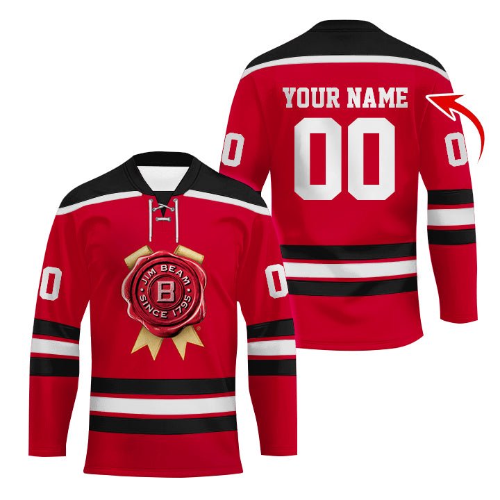 Personalized Jim Beam Color Stripe Hockey Jersey - Flexiquor.com