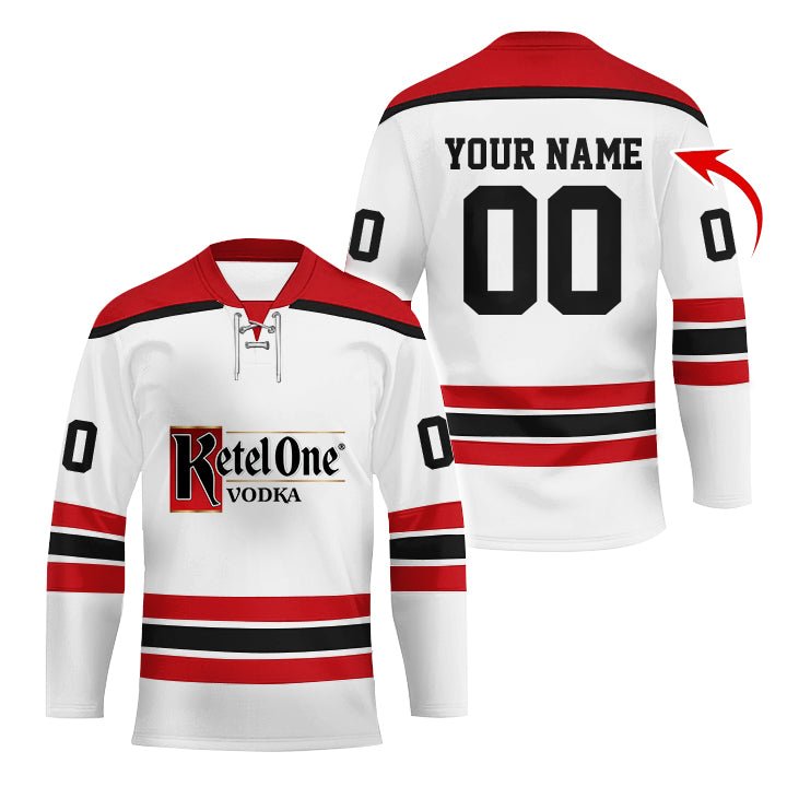 Personalized Ketel One Color Stripe Hockey Jersey - Flexiquor.com