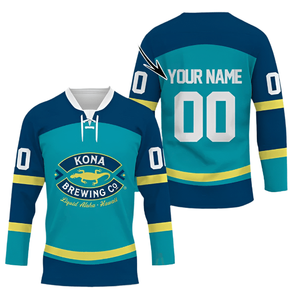 Personalized Kona Brewing Hockey Jersey - Flexiquor.com