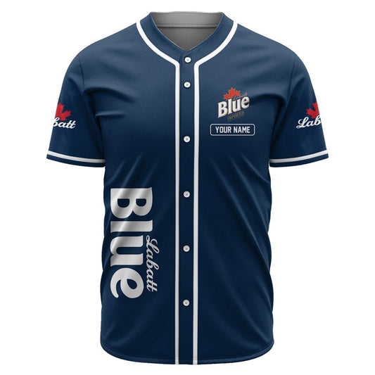 Personalized Labatt Blue Happy Father's Day Baseball Jersey - Flexiquor.com