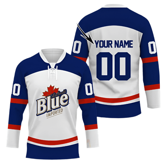 Personalized Labatt Blue Hockey Jersey - Flexiquor.com