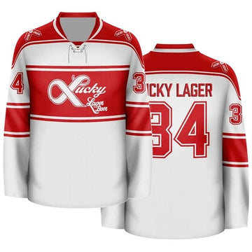 Personalized Lucky Lager Hockey Jersey - Flexiquor.com