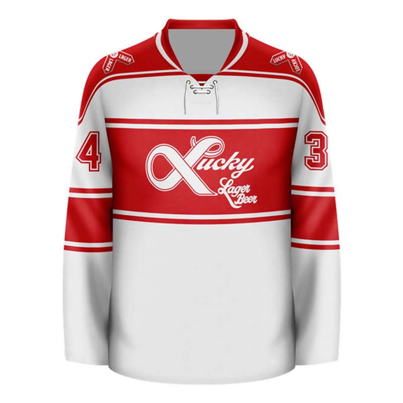 Personalized Lucky Lager Hockey Jersey - Flexiquor.com