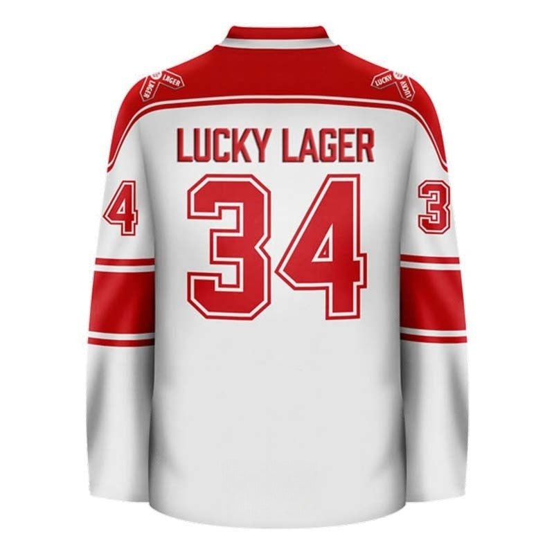 Personalized Lucky Lager Hockey Jersey - Flexiquor.com