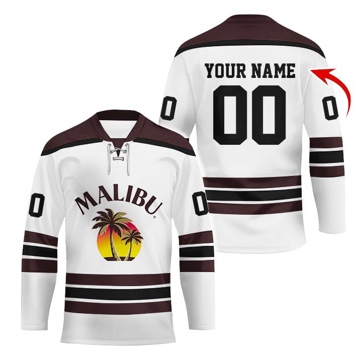 Personalized Malibu Color Stripe Hockey Jersey - Flexiquor.com