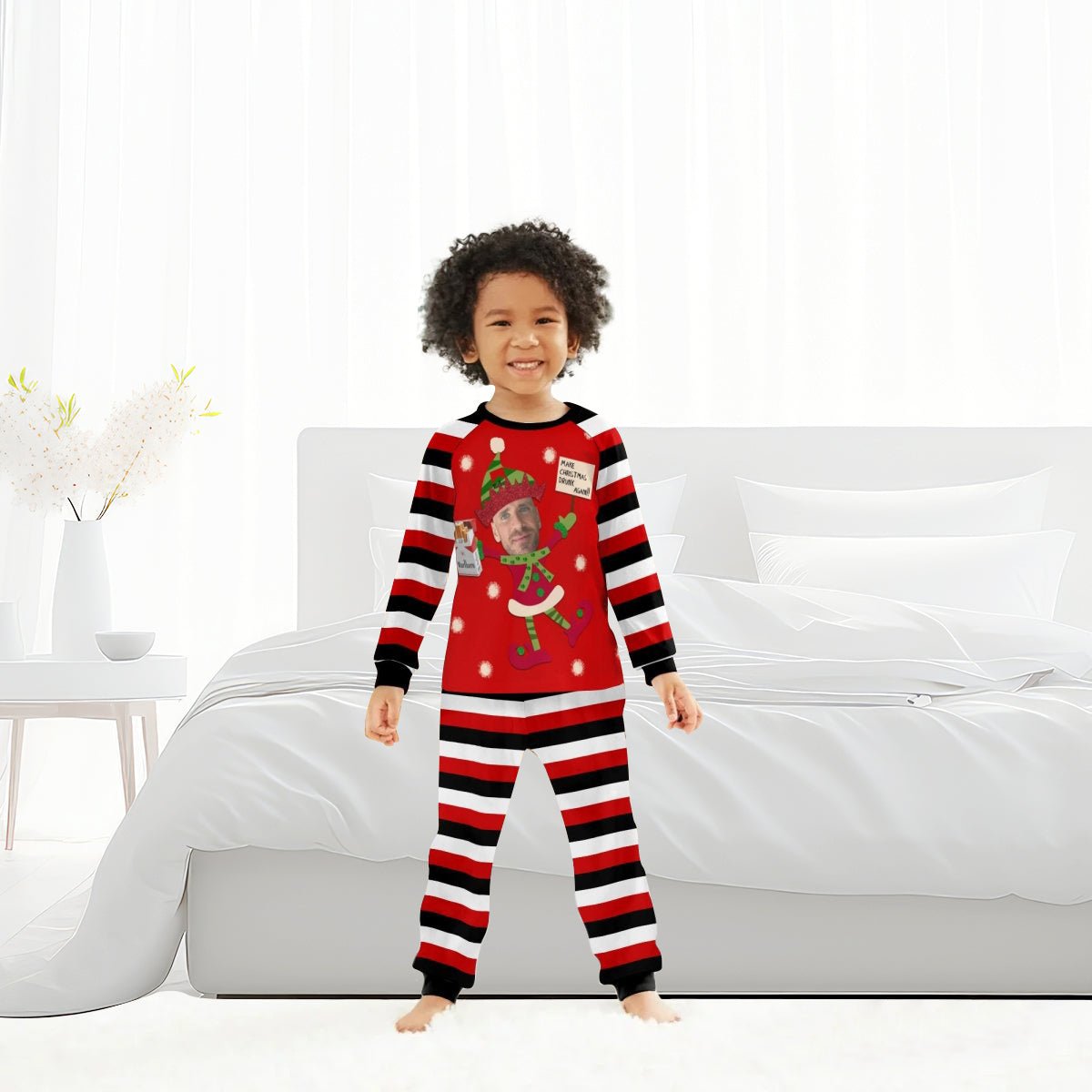 Personalized Face Marlboro Make Christmas Drink Again Family Pajamas Set - Flexiquor.com