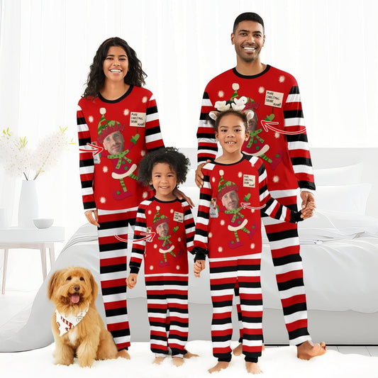 Personalized Face Marlboro Make Christmas Drink Again Family Pajamas Set - Flexiquor.com