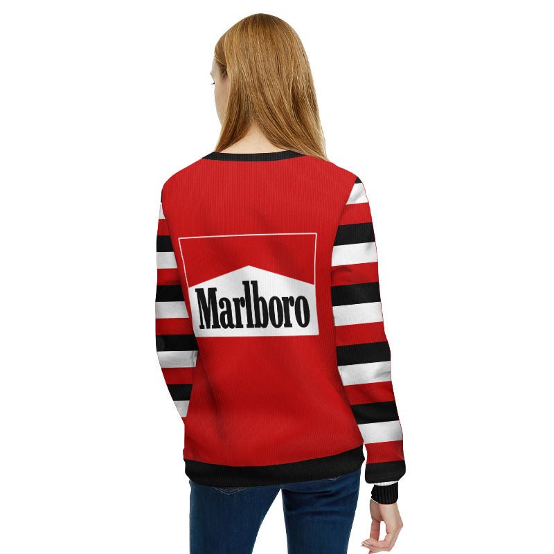 Personalized Marlboro Make Christmas Drunk Again Ugly Sweater - Flexiquor.com