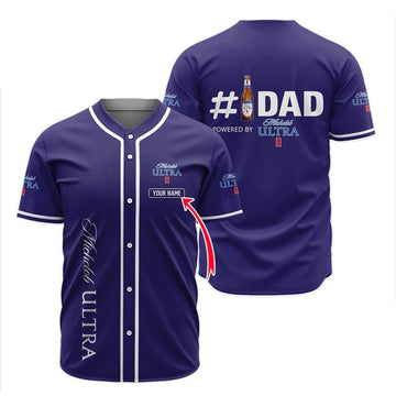 Personalized Michelob Ultra Happy Father's Day Baseball Jersey - Flexiquor.com