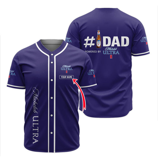 Personalized Michelob Ultra Happy Father's Day Baseball Jersey
