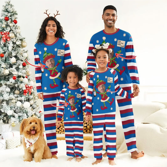 Personalized Face Michelob Ultra Make Christmas Drink Again Family Pajamas Set - Flexiquor.com