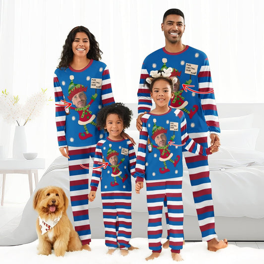 Personalized Face Michelob Ultra Make Christmas Drink Again Family Pajamas Set - Flexiquor.com