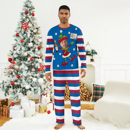 Personalized Face Michelob Ultra Make Christmas Drink Again Family Pajamas Set - Flexiquor.com