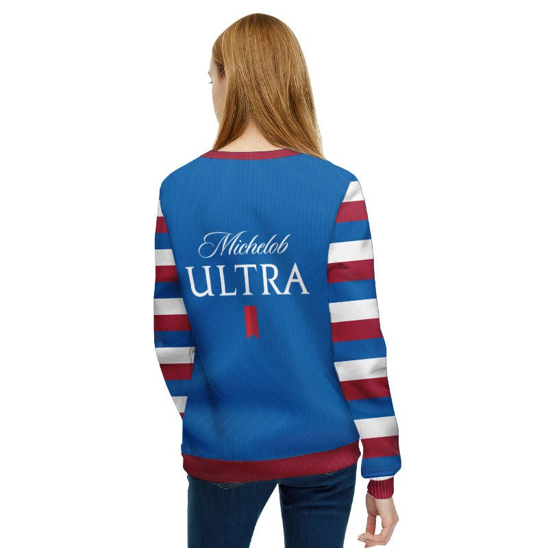 Personalized Michelob Ultra Make Christmas Drunk Again Ugly Sweater - Flexiquor.com
